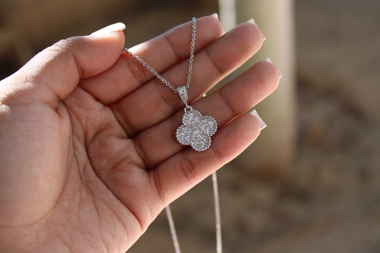 Silver Clover Necklace