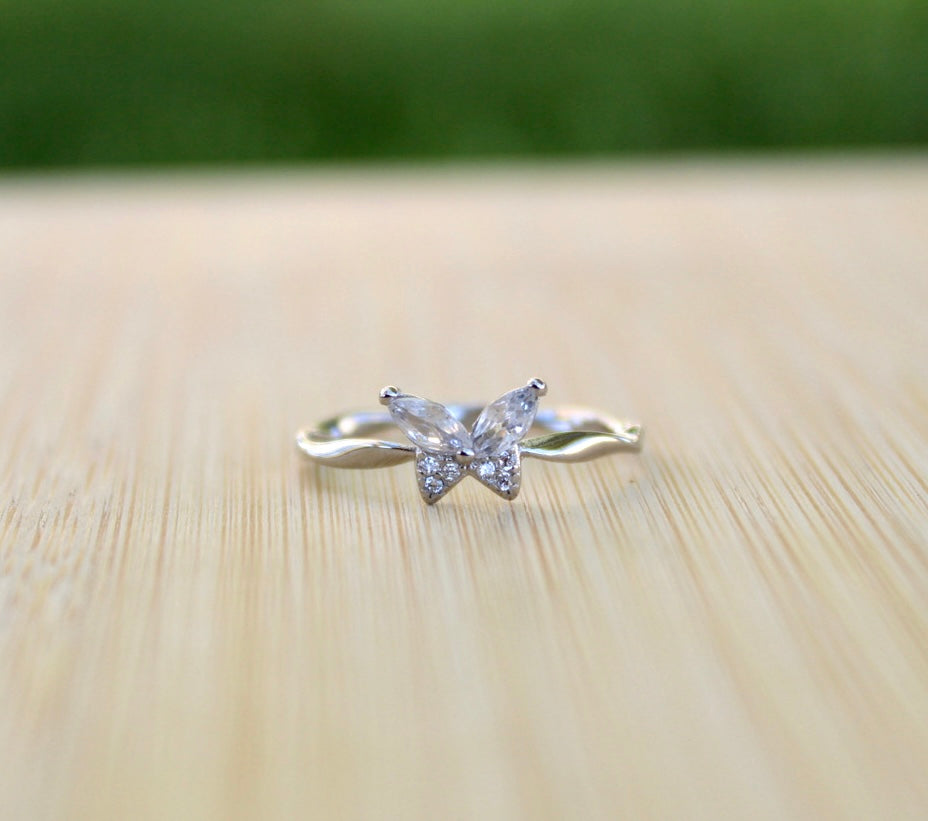 Silver Butterfly Ring