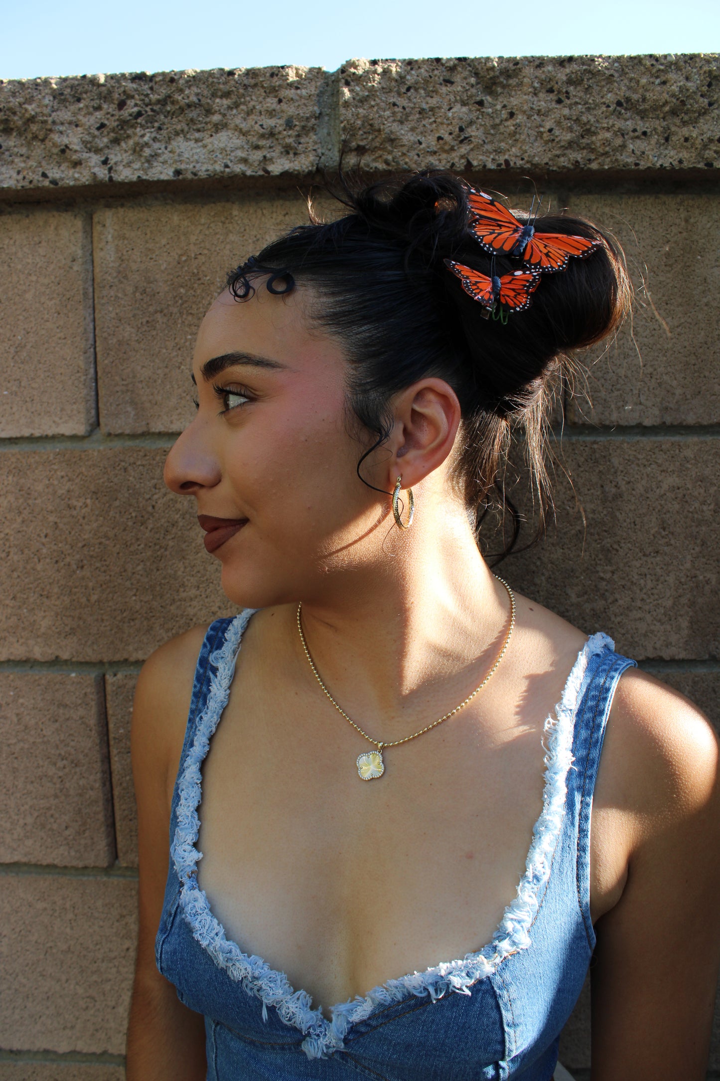 Four Leaf Clover Rhinestone Necklace