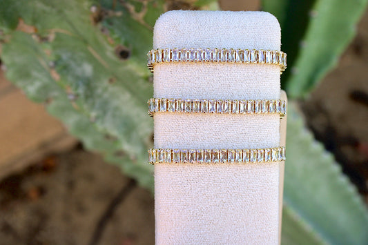 Gold Plated Tennis Bracelet with Extra Link