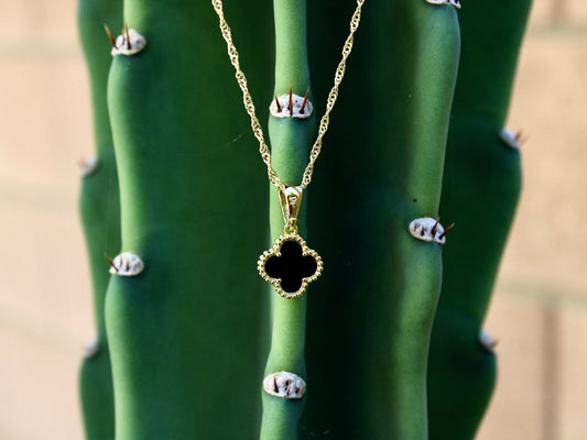 Black Four Clover Necklace
