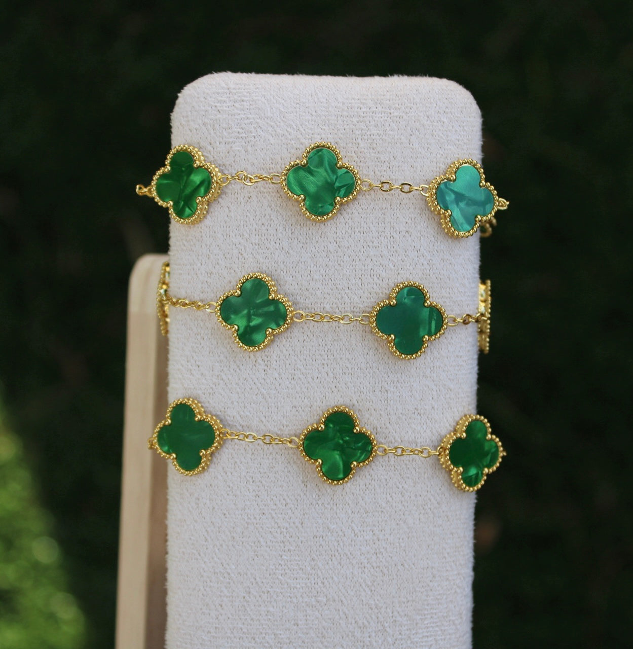 Green Four Clover Bracelet