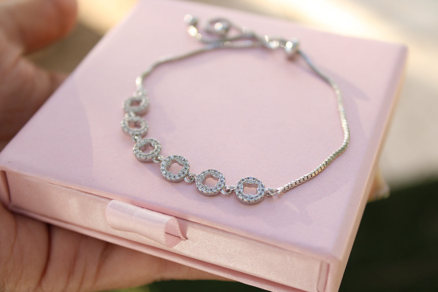 Silver Open Circle Bracelet