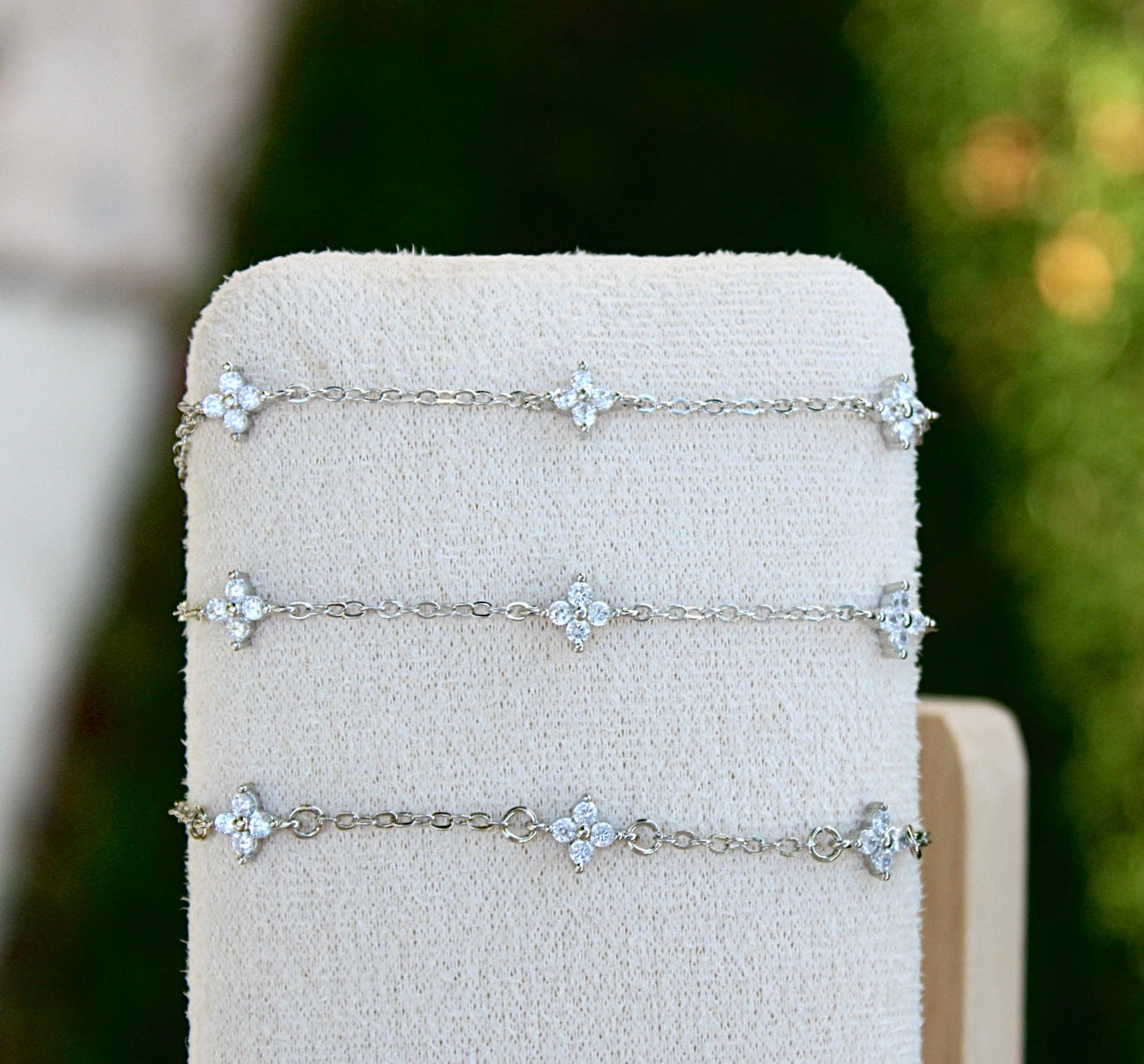 Mini Four Clover Silver Bracelet