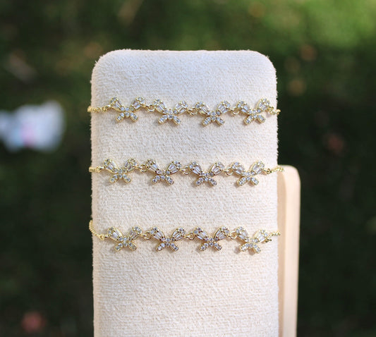 Sparkly Butterfly Adjustable Bracelet