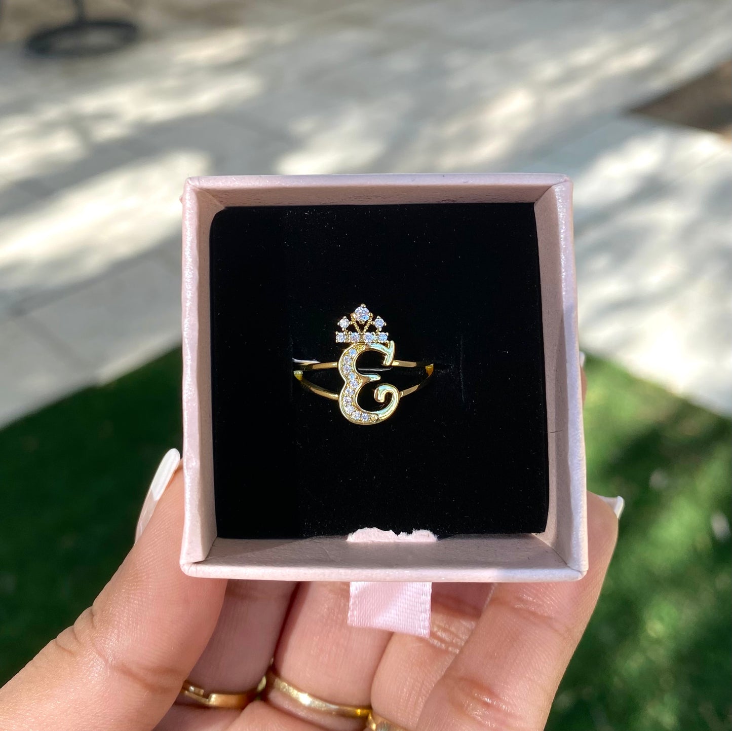 Initial with crown E