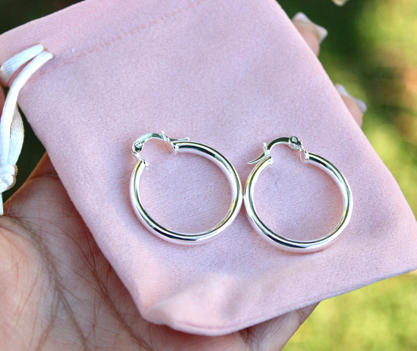 Chunky Hoops Silver