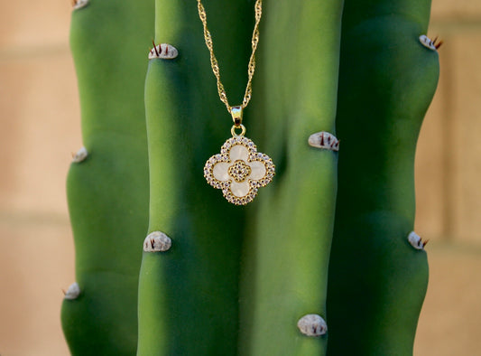White Clover Necklace