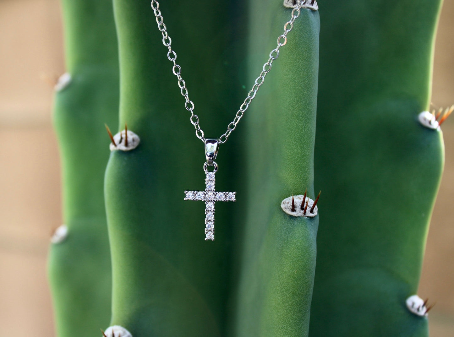 Silver Dainty Cross Necklace