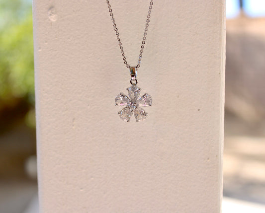 Silver Flower Necklace