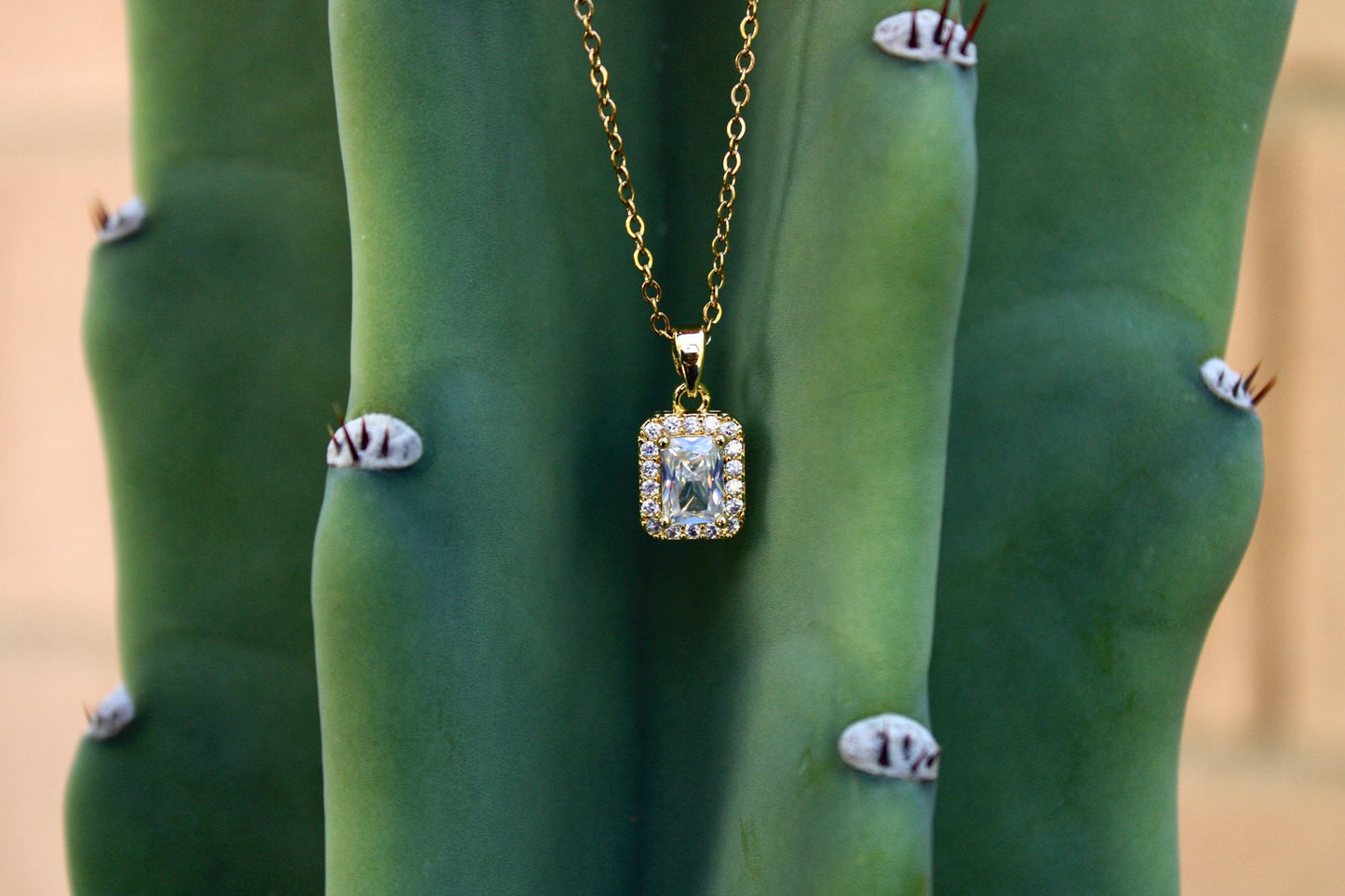 Dainty Stone Necklace Stainless Steel