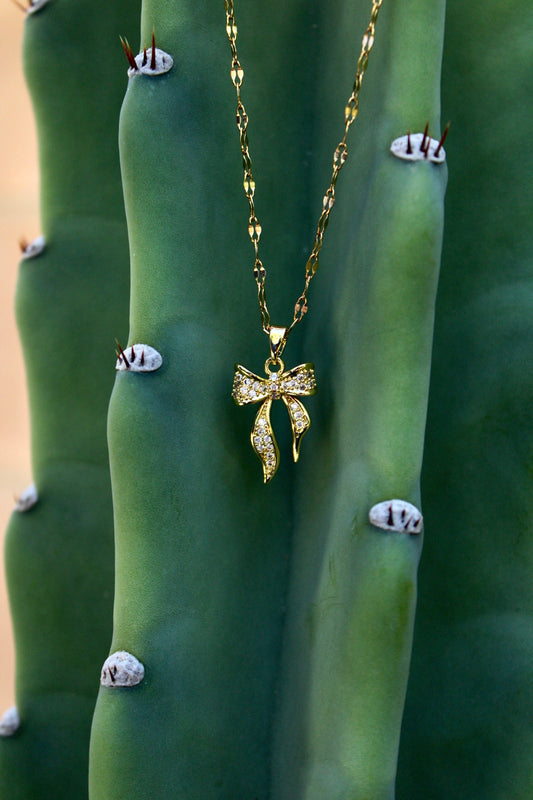 Bow Necklace Stainless Steel