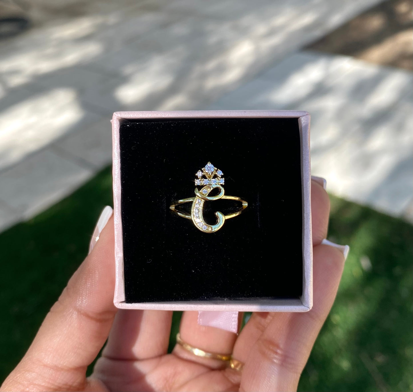 Initial with crown C