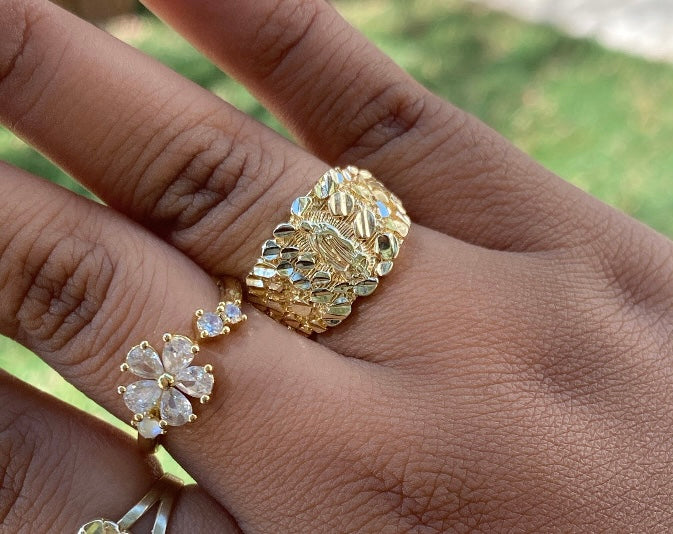 Virgin Mary Nugget Rings