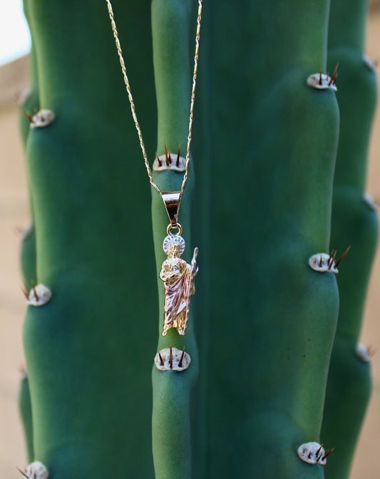 Pink Small San Judas Necklace