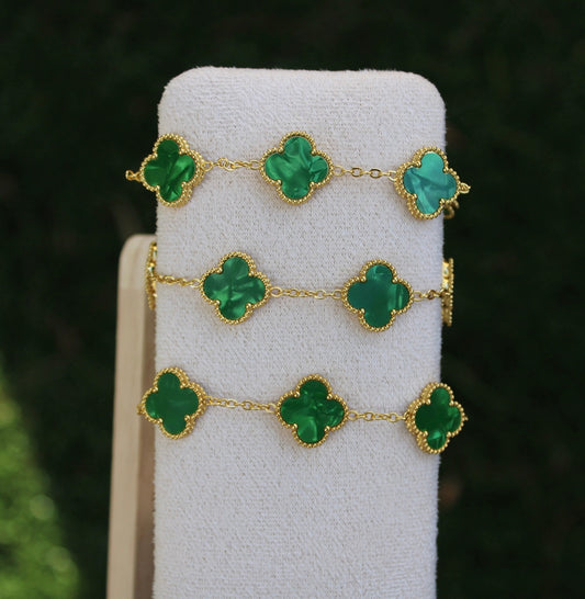 Green Four Clover Bracelet