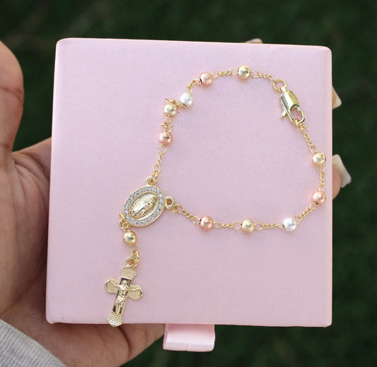 Tricolor Rosary Bracelet