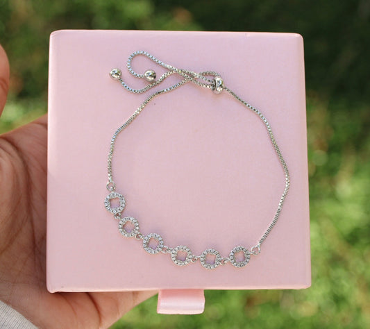 Silver Open Circle Bracelet