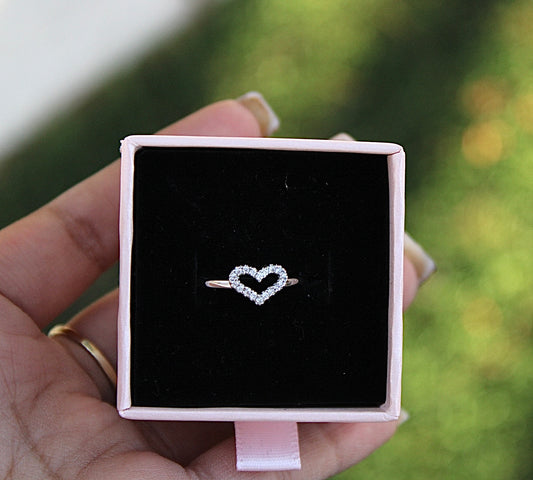 Simple Heart Ring Silver